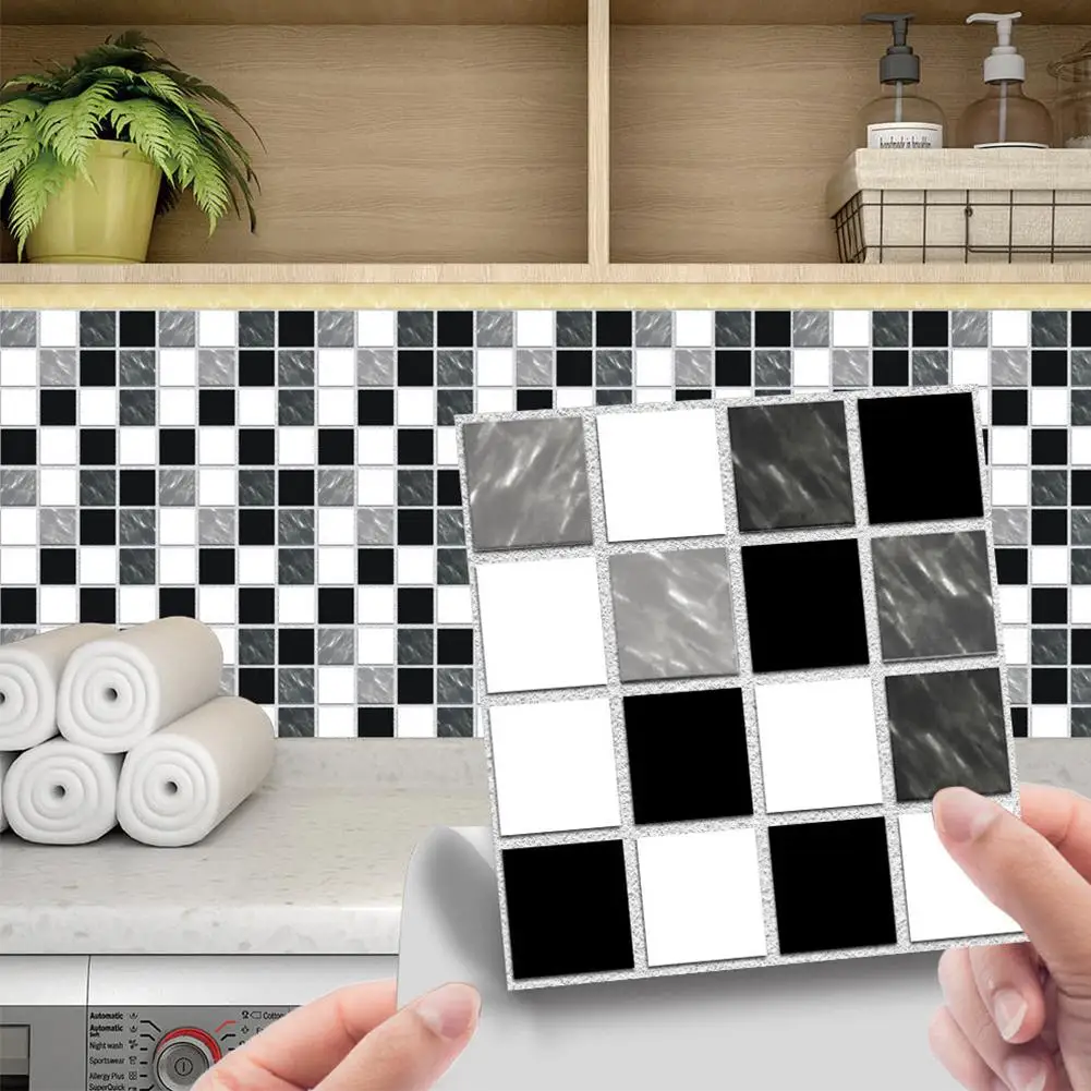 24pcs Tile Stickers Retro Waterproof Removable Self-adhesive Wall Stickers For Home Bathroom Kitchen Decor
24pcs Tile Stickers Retro Waterproof Removable Self-adhesive Wall Stickers For Home Bathroom Kitchen Decor