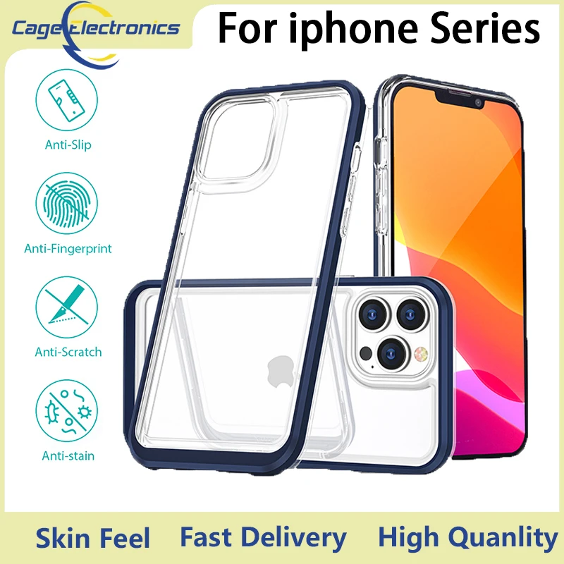 

Two-Color TPU Transparent Phone Case For iphone 11 12 13 11Pro 12Pro 13Pro 13ProMax Pro Max 13Mini XSMax XR X XS 6 7 8Plus Cover