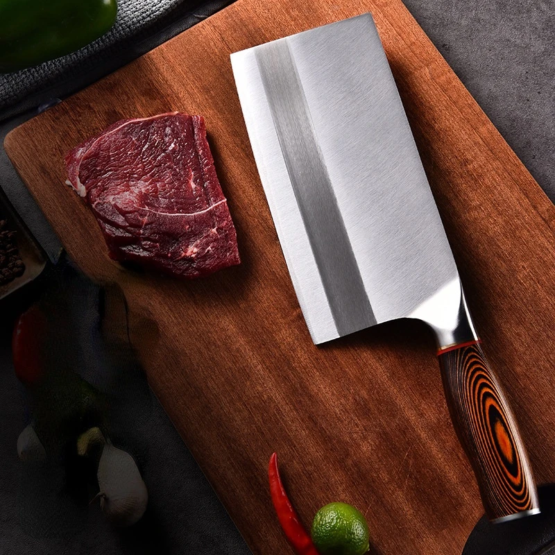 Kitchen Cleaver Knife High Quality 90Cr18MoV9 3-layers Composite Steel Kitchen Chopper Knife Chef Knife with Wood Handle
Kitchen Cleaver Knife High Quality 90Cr18MoV9 3-layers Composite Steel Kitchen Chopper Knife Chef Knife with Wood Handle