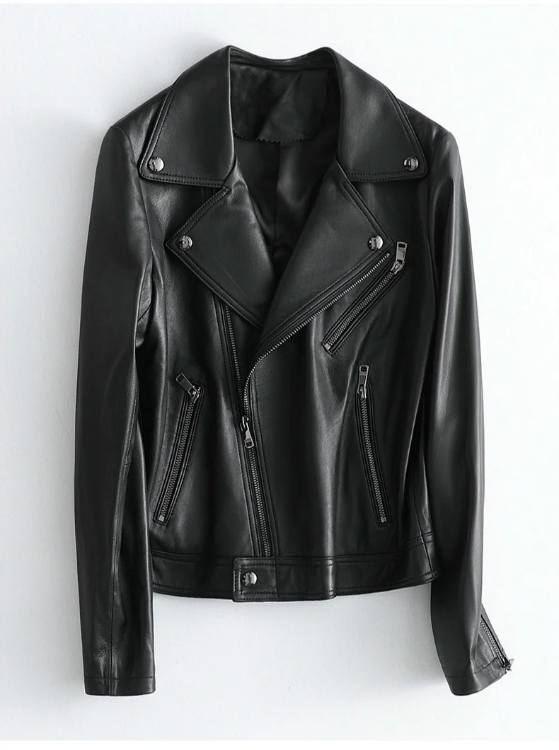 2023Leather jacket,Genuine Leather Jacket Women Short 100% Sheepskin Coat Female Motorcycle Biker Clothes Spring Autumn Femme Ve
2023Leather jacket,Genuine Leather Jacket Women Short 100% Sheepskin Coat Female Motorcycle Biker Clothes Spring Autumn Femme Ve