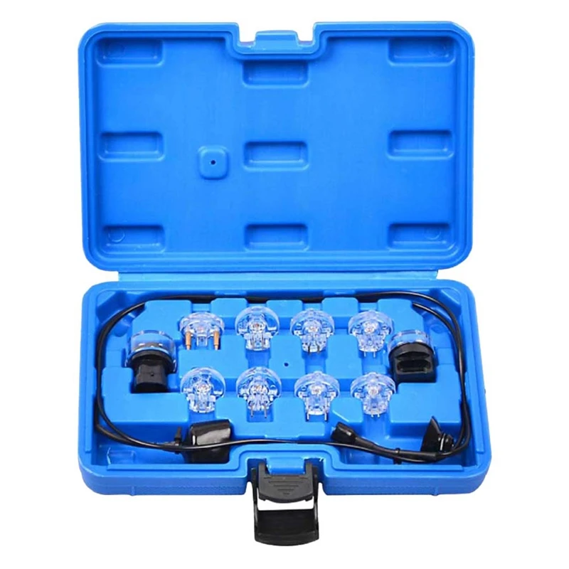 11-Piece Fuel Injector Tester Tool Noid Light Set Fuel Light Fuel Injector Tester Kit Black
11-Piece Fuel Injector Tester Tool Noid Light Set Fuel Light Fuel Injector Tester Kit Black