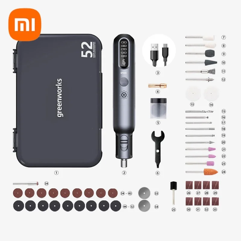 Xiaomi Greenworks литиевый электрический шлифовальный набор, портативный шлифовальный станок, резьба по дереву, полировка, режущие шлифовальные ин...
Xiaomi Greenworks литиевый электрический шлифовальный набор, портативный шлифовальный станок, резьба по дереву, полировка, режущие шлифовальные ин...