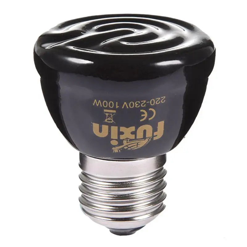 E27 Pet Heating Lamp Black Mini Ceramic Emitter Heat Light Bulb Pet Brooder Chickens Reptile Lamp Pet 2550 75100W
E27 Pet Heating Lamp Black Mini Ceramic Emitter Heat Light Bulb Pet Brooder Chickens Reptile Lamp Pet 2550 75100W
