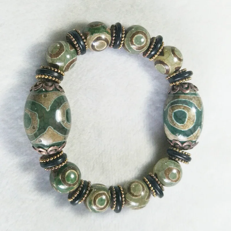 Natural Gemstone Three-eye Dzi Bracelet Men Women Healing Jewelry Tibetan Buddhism Dzi Bead Elastic Beaded Lucky Amulet Bracelet
Natural Gemstone Three-eye Dzi Bracelet Men Women Healing Jewelry Tibetan Buddhism Dzi Bead Elastic Beaded Lucky Amulet Bracelet