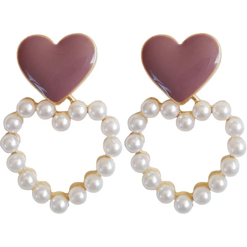 s925 sterling silver needle tide Korea hollow purple love pearl earrings sweet temperament drop nectarine heart jewelry
s925 sterling silver needle tide Korea hollow purple love pearl earrings sweet temperament drop nectarine heart jewelry