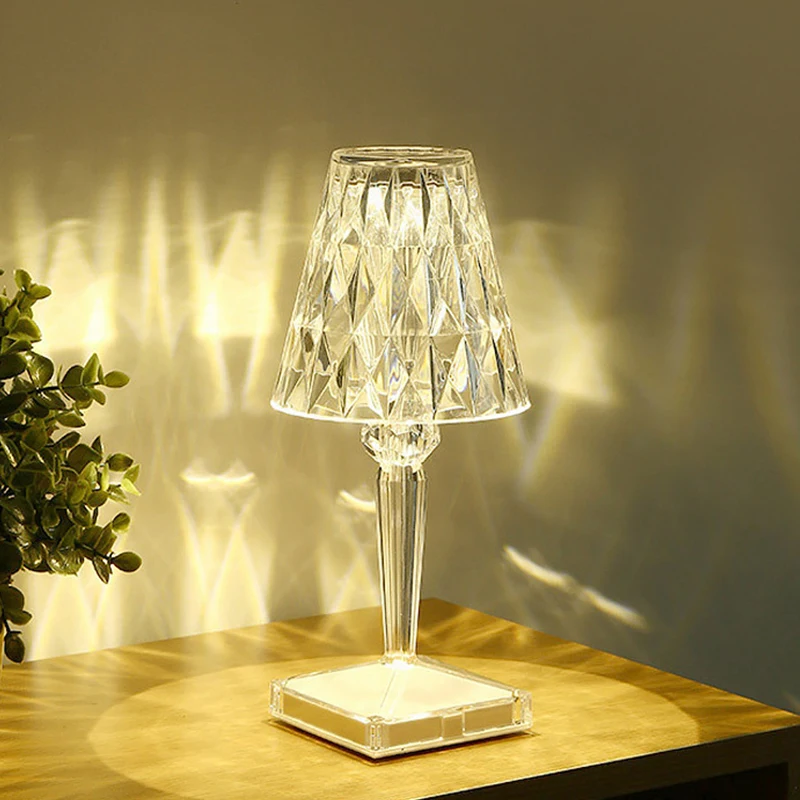 USB Simple diamond crystal touch table lamp LED bar bedroom lamp creative restaurant acrylic lamp LED table lamp night lamp
USB Simple diamond crystal touch table lamp LED bar bedroom lamp creative restaurant acrylic lamp LED table lamp night lamp