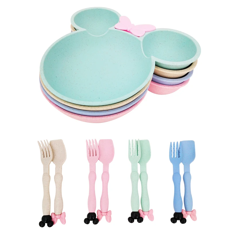 3pcs Wheat Straw Baby Cartoon Tableware Set Children's Dishes Kids Dinner Platos Baby Feeding Plate Training Bowl Spoon Fork
3pcs Wheat Straw Baby Cartoon Tableware Set Children's Dishes Kids Dinner Platos Baby Feeding Plate Training Bowl Spoon Fork