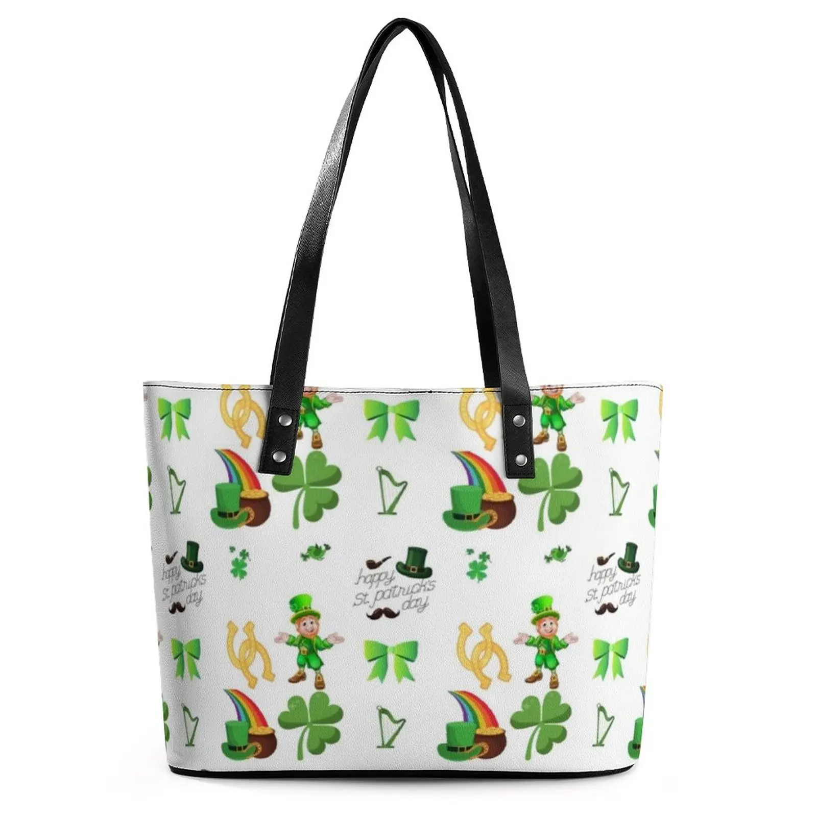 Saint Patricks Day Handbags Women Irish Culture Tote Bag Stylish Travel Shoulder Bag Top-Handle Print PU Leather Beach Bags
Saint Patricks Day Handbags Women Irish Culture Tote Bag Stylish Travel Shoulder Bag Top-Handle Print PU Leather Beach Bags