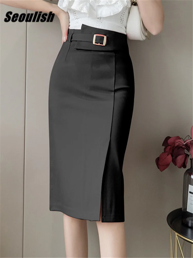 Seoulish Spring Summer Buttons Women's Wrap Midi Skirts 2022 New High Waist Workwear Front Split Sheath Pencil Skirts Female
Seoulish Spring Summer Buttons Women's Wrap Midi Skirts 2022 New High Waist Workwear Front Split Sheath Pencil Skirts Female