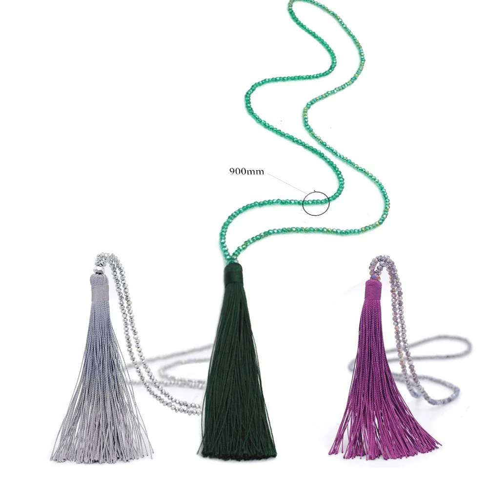 Bohemian Crystal Beaded Tassel Necklace Ethnic Vintage Boho Bead Woven Necklace Handmade Long Sweater Necklace For Women Girls
Bohemian Crystal Beaded Tassel Necklace Ethnic Vintage Boho Bead Woven Necklace Handmade Long Sweater Necklace For Women Girls