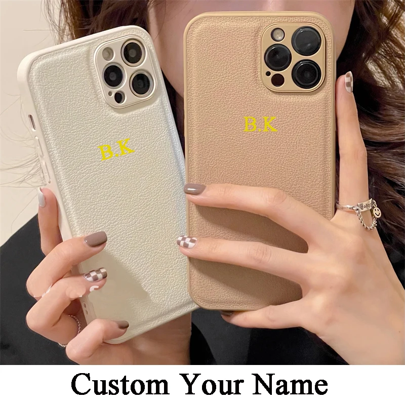 Personalize Customize Name Letter PU Leather Case for Apple iPhone 13 12 11 Pro Xs Max XR 8 7 Plus X Se Luxury Soft Cover
Personalize Customize Name Letter PU Leather Case for Apple iPhone 13 12 11 Pro Xs Max XR 8 7 Plus X Se Luxury Soft Cover