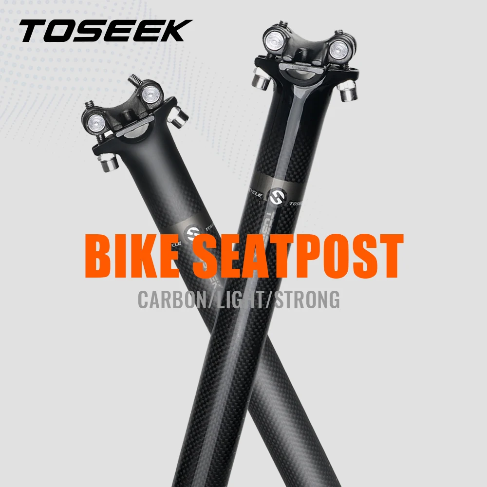 TOSEEK Carbon Seatpost Offset 0mm Mountain Bike Seat Tube 27.2/30.8/31.6 mm Carbon Fiber MTB Bicycle Seat Post Bicycle Parts
TOSEEK Carbon Seatpost Offset 0mm Mountain Bike Seat Tube 27.2/30.8/31.6 mm Carbon Fiber MTB Bicycle Seat Post Bicycle Parts