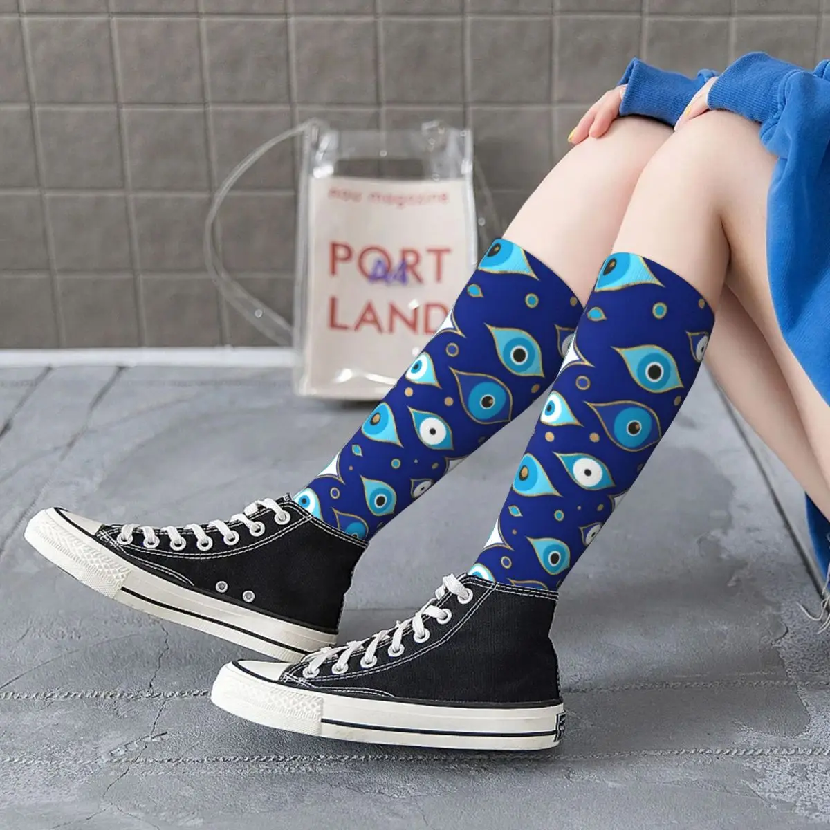Blue Evil Eye Socks Greek Mati Mataki Modern Stylish Mid Stockings Large Chemical Fiber Teenage Indoor Socks
Blue Evil Eye Socks Greek Mati Mataki Modern Stylish Mid Stockings Large Chemical Fiber Teenage Indoor Socks