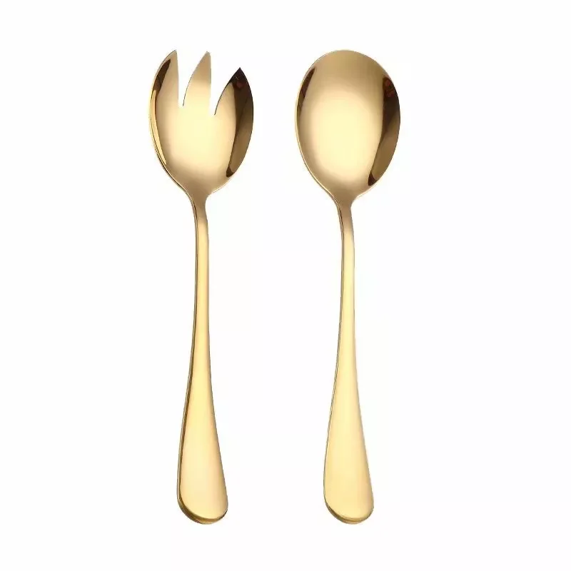 Gold Salad Spoon Fork 2PCS Salad Spoon Stainless Steel Cutlery Set Serving Spoon Set Colorful Unique Spoons
Gold Salad Spoon Fork 2PCS Salad Spoon Stainless Steel Cutlery Set Serving Spoon Set Colorful Unique Spoons