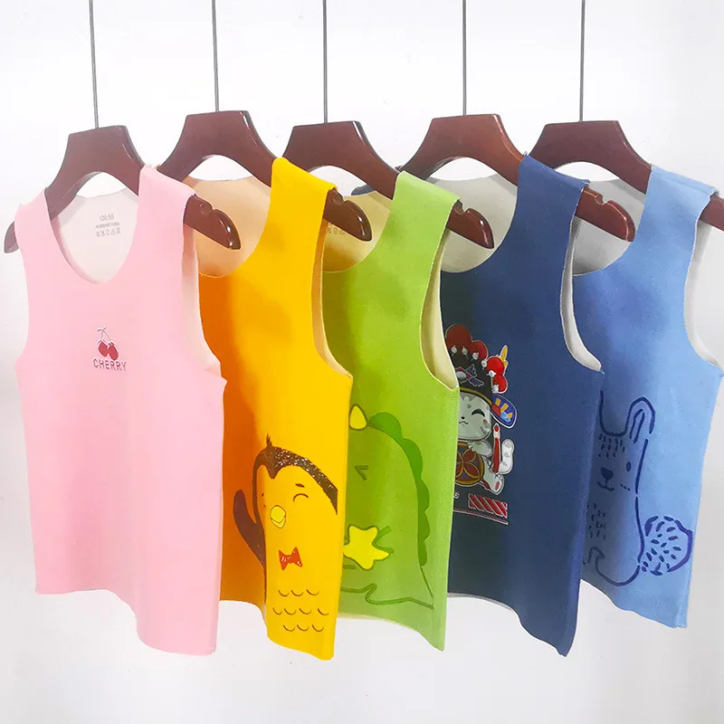 Children's Velvet Warm Tanks Camisoles Autumn and Winter Boys Girls Underwears Baby Boneless Double-sided Inner Vest
Children's Velvet Warm Tanks Camisoles Autumn and Winter Boys Girls Underwears Baby Boneless Double-sided Inner Vest
