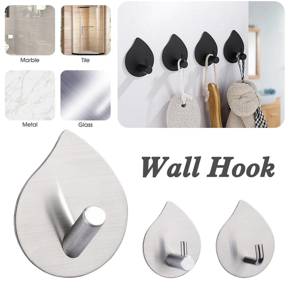 Stainless Steel Universal Wall Hook Self Adhesive Wall Coat Rack Key Holder Bathroom Kitchen Home Rustproof Hook Hardware Tools
Stainless Steel Universal Wall Hook Self Adhesive Wall Coat Rack Key Holder Bathroom Kitchen Home Rustproof Hook Hardware Tools