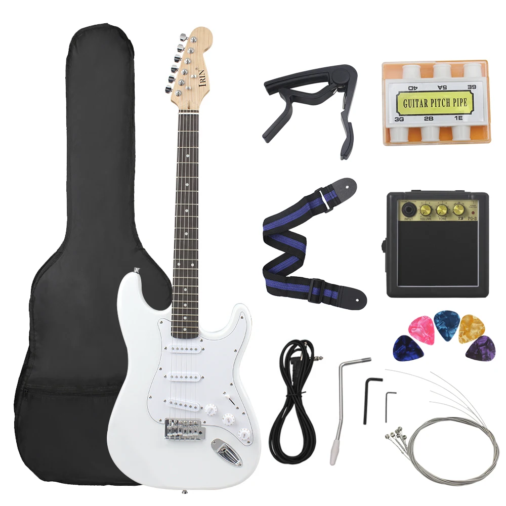 ST Electric Guitar 39 Inch 6 String 21 Frets Basswood Body Electric Guitar Guitarra with Speaker Guitar Parts & Accessories
ST Electric Guitar 39 Inch 6 String 21 Frets Basswood Body Electric Guitar Guitarra with Speaker Guitar Parts & Accessories