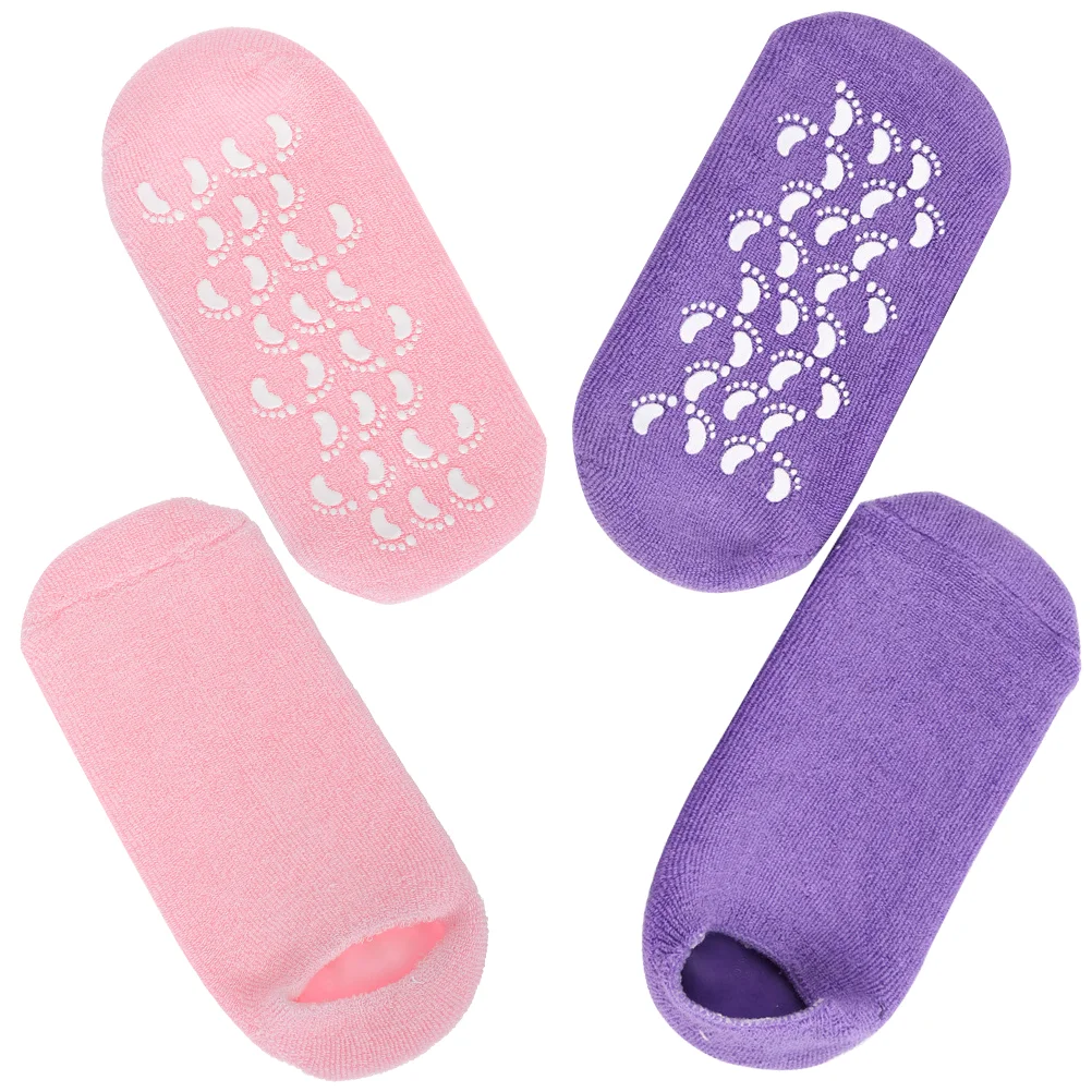 2 Pairs Gel Heel Socks Essential Oil Care Household Foot Spa Valid Pedicure Moisturizing Dried Feet for 
2 Pairs Gel Heel Socks Essential Oil Care Household Foot Spa Valid Pedicure Moisturizing Dried Feet for