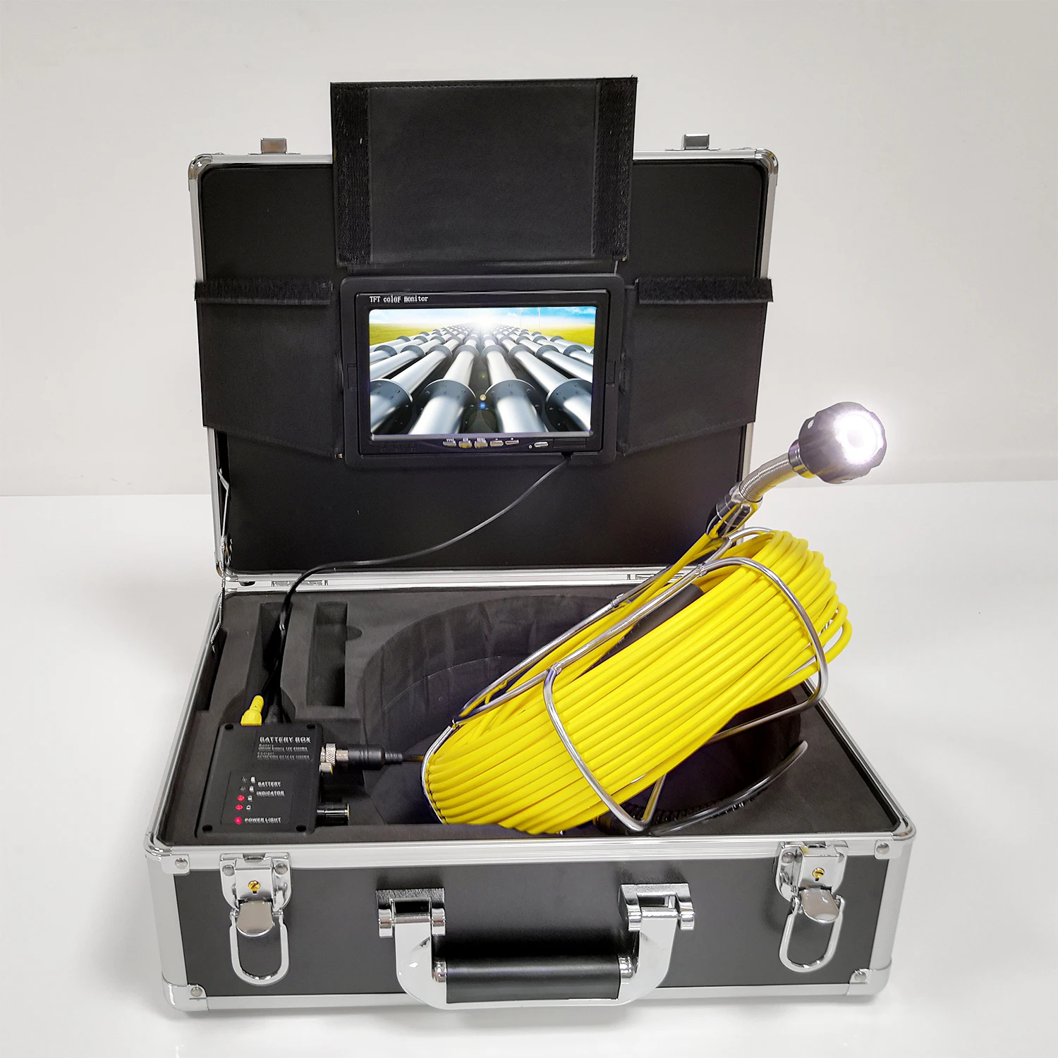 7 inch LCD 23mm Lens Borehole Inspection Camera 20m Cable Handheld Pipe Inspection Sewer Camera With Adjustable Light
7 inch LCD 23mm Lens Borehole Inspection Camera 20m Cable Handheld Pipe Inspection Sewer Camera With Adjustable Light