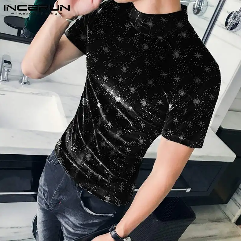 INCERUN Men Casual T Shirt Printed Turtleneck Velour Short Sleeve Fitness Men Clothing Streetwear 2022 Fashion Camisetas S-5XL
INCERUN Men Casual T Shirt Printed Turtleneck Velour Short Sleeve Fitness Men Clothing Streetwear 2022 Fashion Camisetas S-5XL