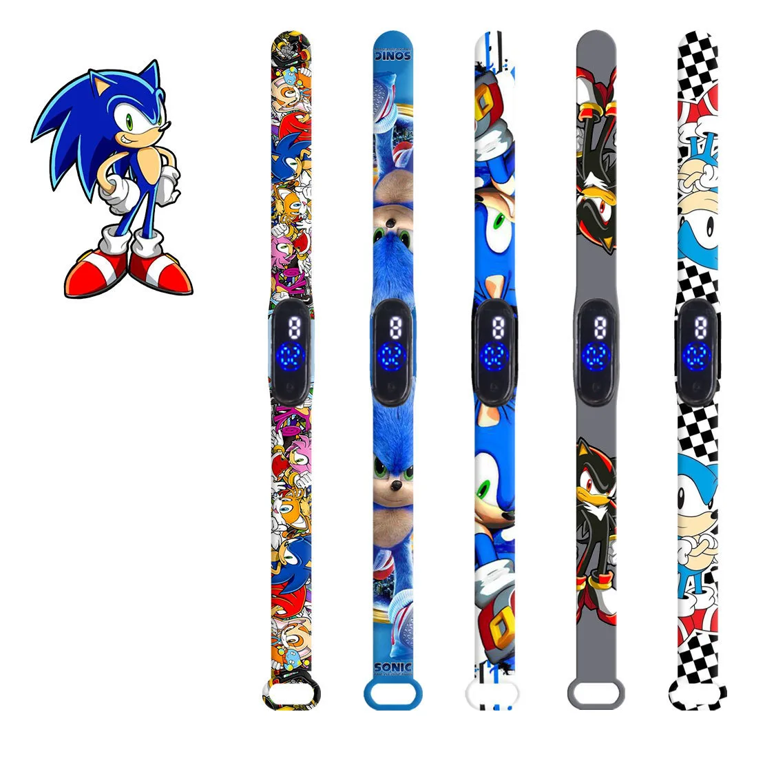 Sonic The Hedgehog Sonic Watch Silicone Strap LED Luminous Movement Children's Outdoor Fashion Watch Watch strap+Movement 2+1
Sonic The Hedgehog Sonic Watch Silicone Strap LED Luminous Movement Children's Outdoor Fashion Watch Watch strap+Movement 2+1