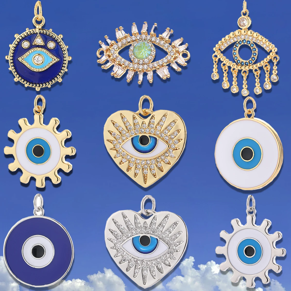 Evil Blue Eye Charms for Bracelet Necklaces for Women Diy Pendant Charms for Jewelry Making Vintage Resin Copper Inlaid Zircon
Evil Blue Eye Charms for Bracelet Necklaces for Women Diy Pendant Charms for Jewelry Making Vintage Resin Copper Inlaid Zircon
