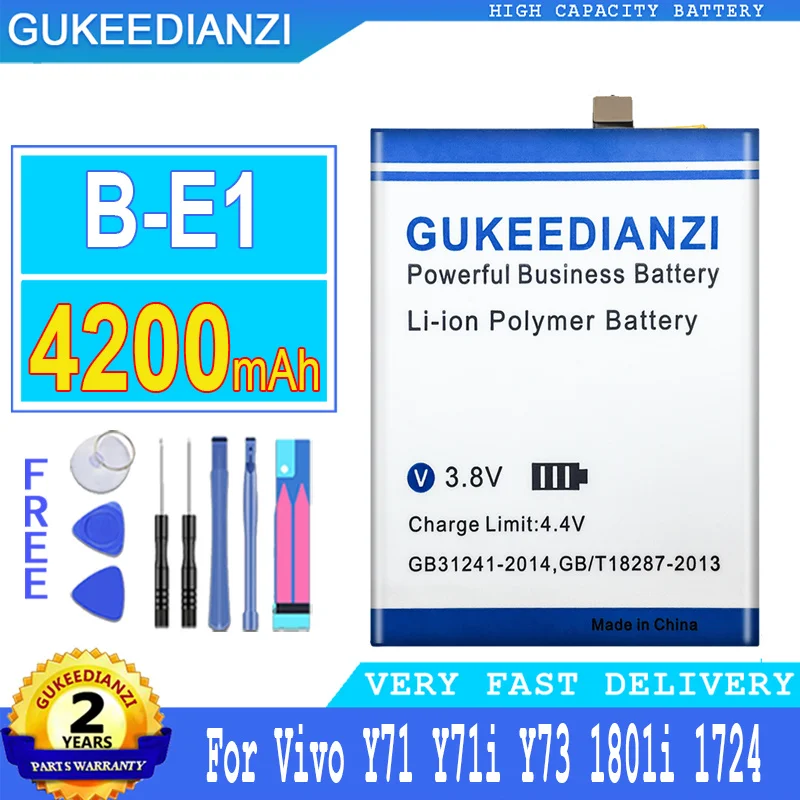 Bateria 4200mAh High Capacity Battery B-E1 For Vivo Y71i 1724 1801i Y73 Y71 Mobile Phone High Quality Battery
Bateria 4200mAh High Capacity Battery B-E1 For Vivo Y71i 1724 1801i Y73 Y71 Mobile Phone High Quality Battery