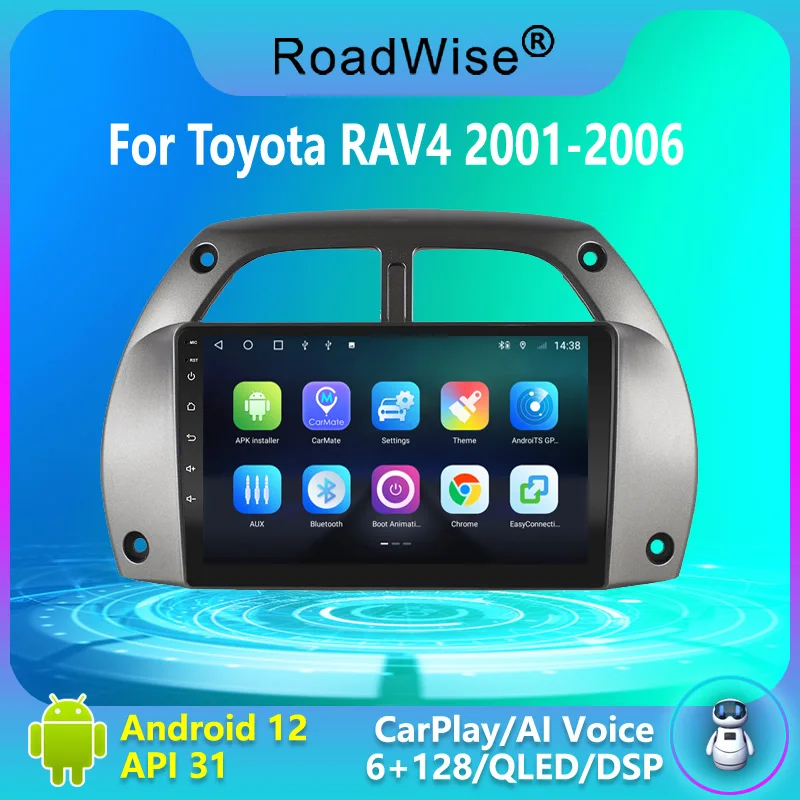 Roadwise Android Auto Radio CarPlay For Toyota RAV4 2001 2002 2003 2004 2005 2006 Navigation DVD GPS 2Din 2 Din 4G BT autostereo
Roadwise Android Auto Radio CarPlay For Toyota RAV4 2001 2002 2003 2004 2005 2006 Navigation DVD GPS 2Din 2 Din 4G BT autostereo