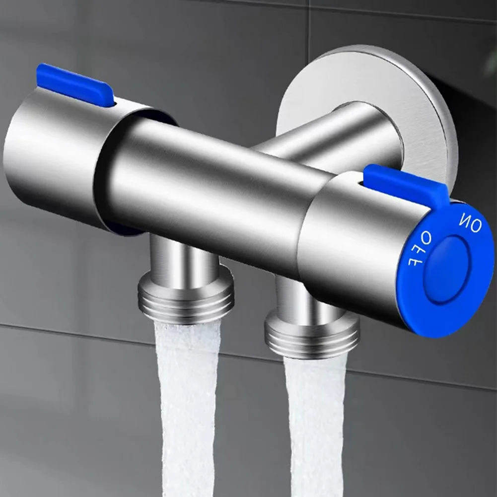 Double Handle Stainless Steel Cold Water Faucet One-in Two-out Double-purpose Triangular Valve Tap Two Ways Out Water Faucet
Double Handle Stainless Steel Cold Water Faucet One-in Two-out Double-purpose Triangular Valve Tap Two Ways Out Water Faucet