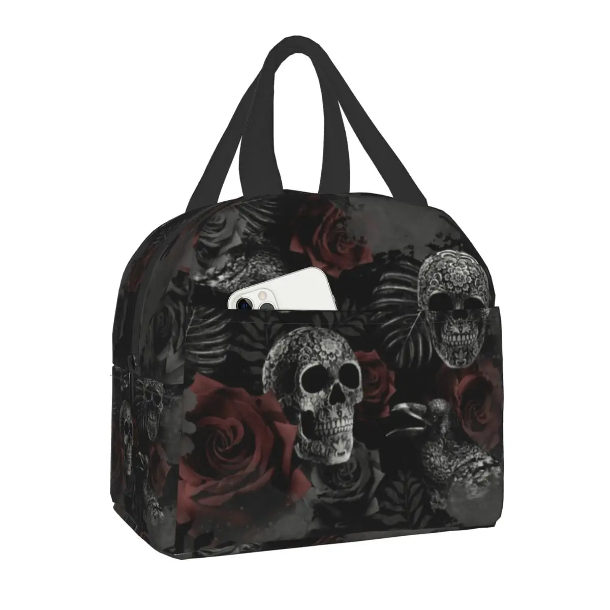 Halloween Mexican Flowers Lunch Bag Cooler Thermal Insulated Bento Box for Women Kids Food Day Of The Dead Sugar Skull Lunch Box
Halloween Mexican Flowers Lunch Bag Cooler Thermal Insulated Bento Box for Women Kids Food Day Of The Dead Sugar Skull Lunch Box