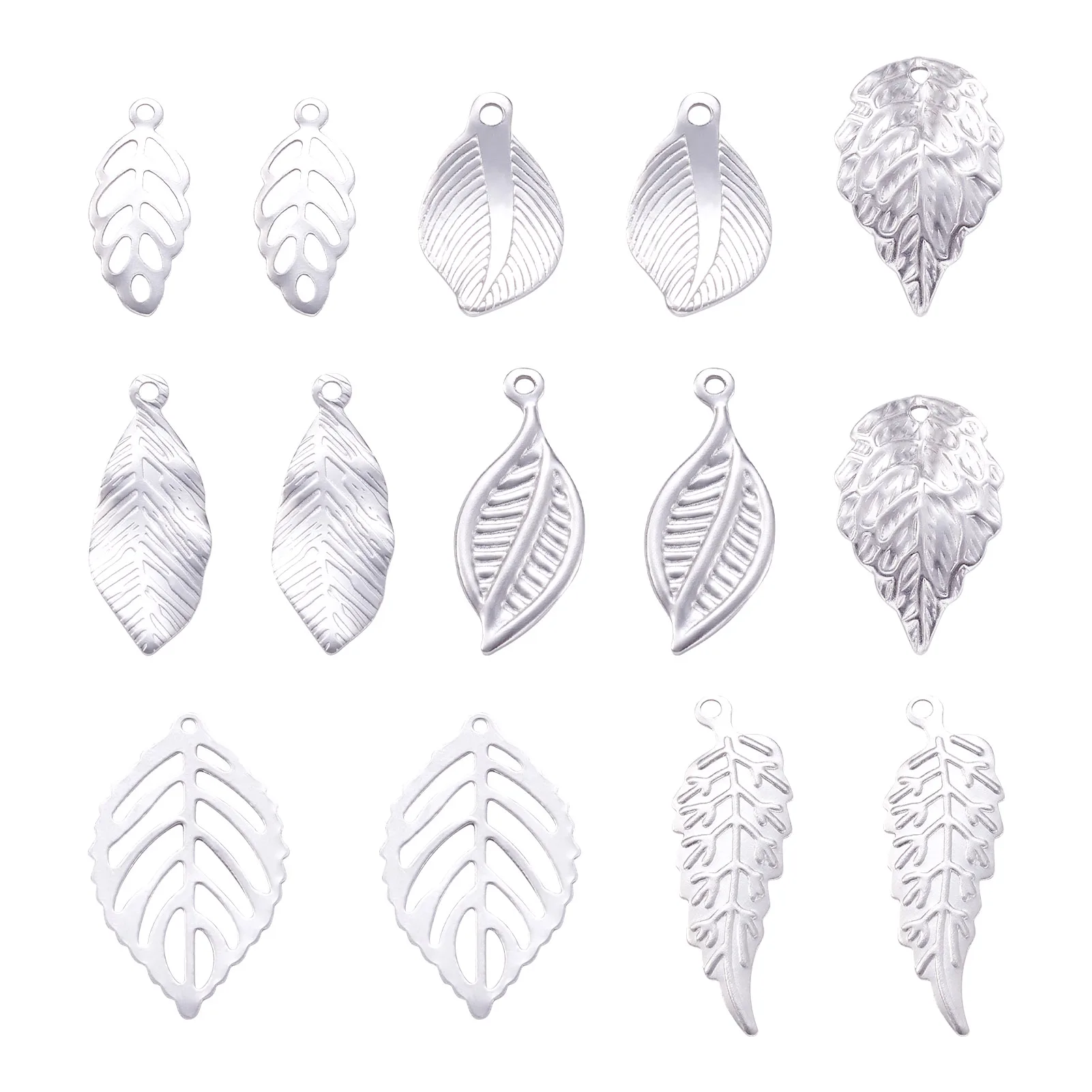 56Pcs 304 Stainless Steel Leaf Pendants Lightweight Charms Tibetan Vintage Necklace Earrings Bracelet Men Women Trendy Jewelry
56Pcs 304 Stainless Steel Leaf Pendants Lightweight Charms Tibetan Vintage Necklace Earrings Bracelet Men Women Trendy Jewelry