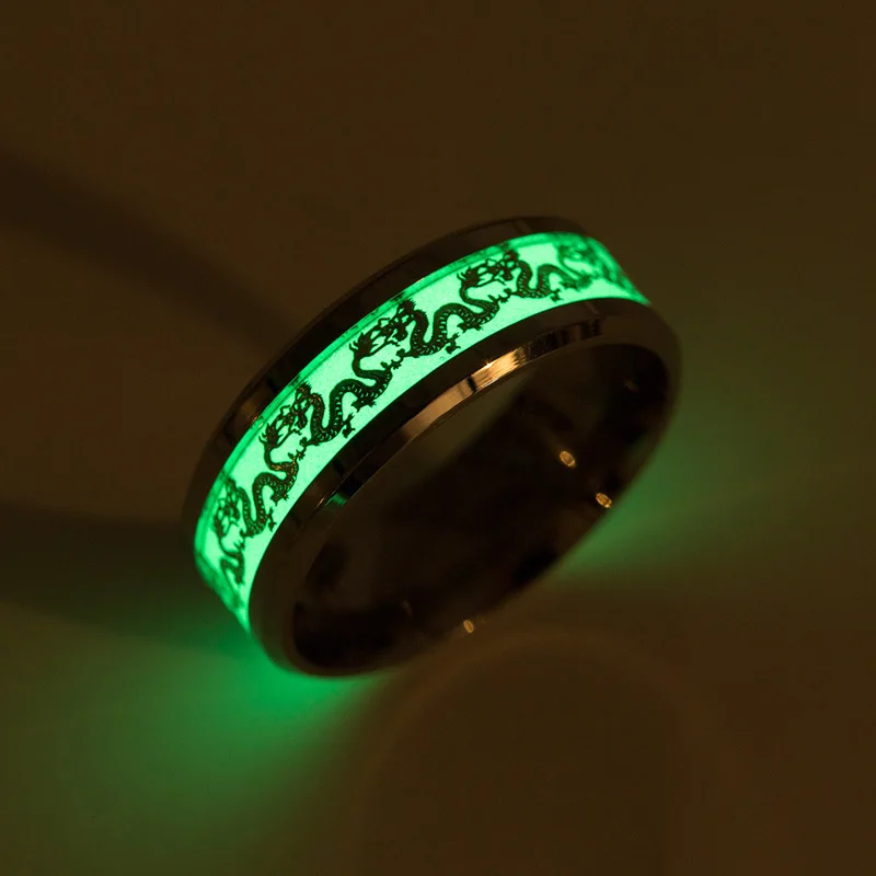 High Quality Dragon Luminous Titanium Steel Ring Men's European and American Style Jewelry Wholesale Domineering Dragon Ring
High Quality Dragon Luminous Titanium Steel Ring Men's European and American Style Jewelry Wholesale Domineering Dragon Ring