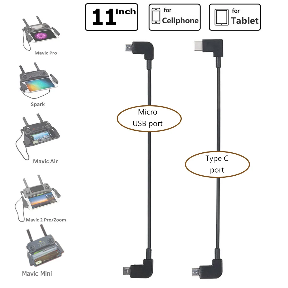 

Кабель для передачи данных, 30 см, для мобильного телефона/планшета DJI Mini 3 Pro/ Mavic Air 2 / Mini 2 /Air 2S / Mavic 3