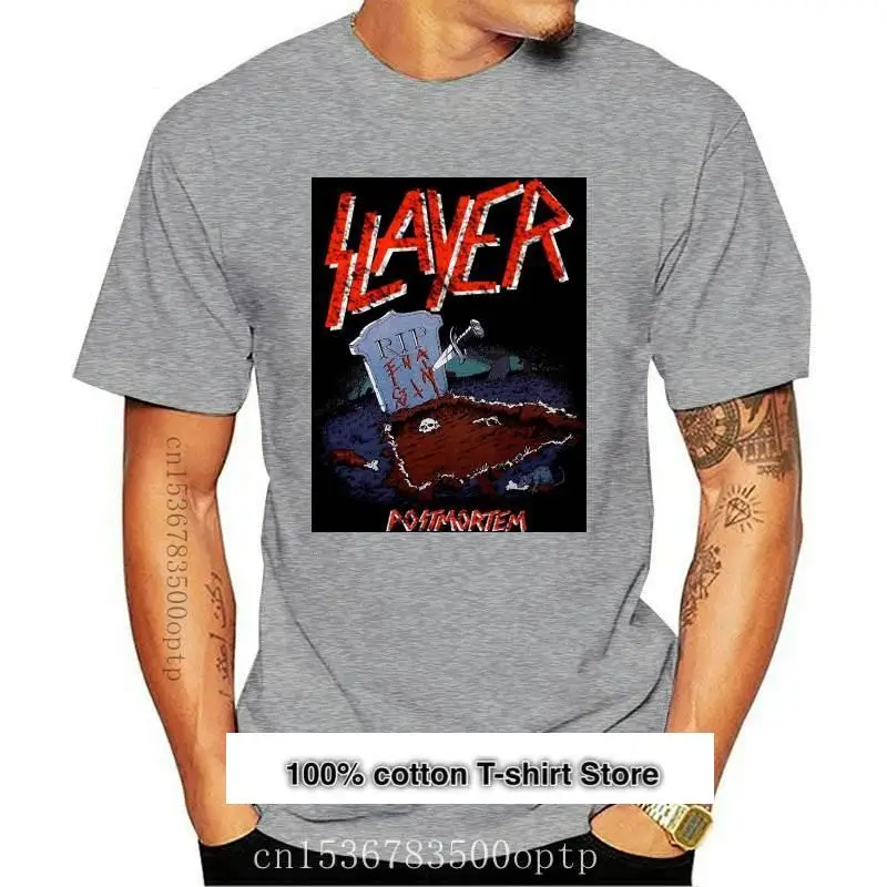 Camiseta de manga corta de SLAYER POST MORTEM'86, negra, de algodón, estampada personalizada, 2021
Camiseta de manga corta de SLAYER POST MORTEM'86, negra, de algodón, estampada personalizada, 2021