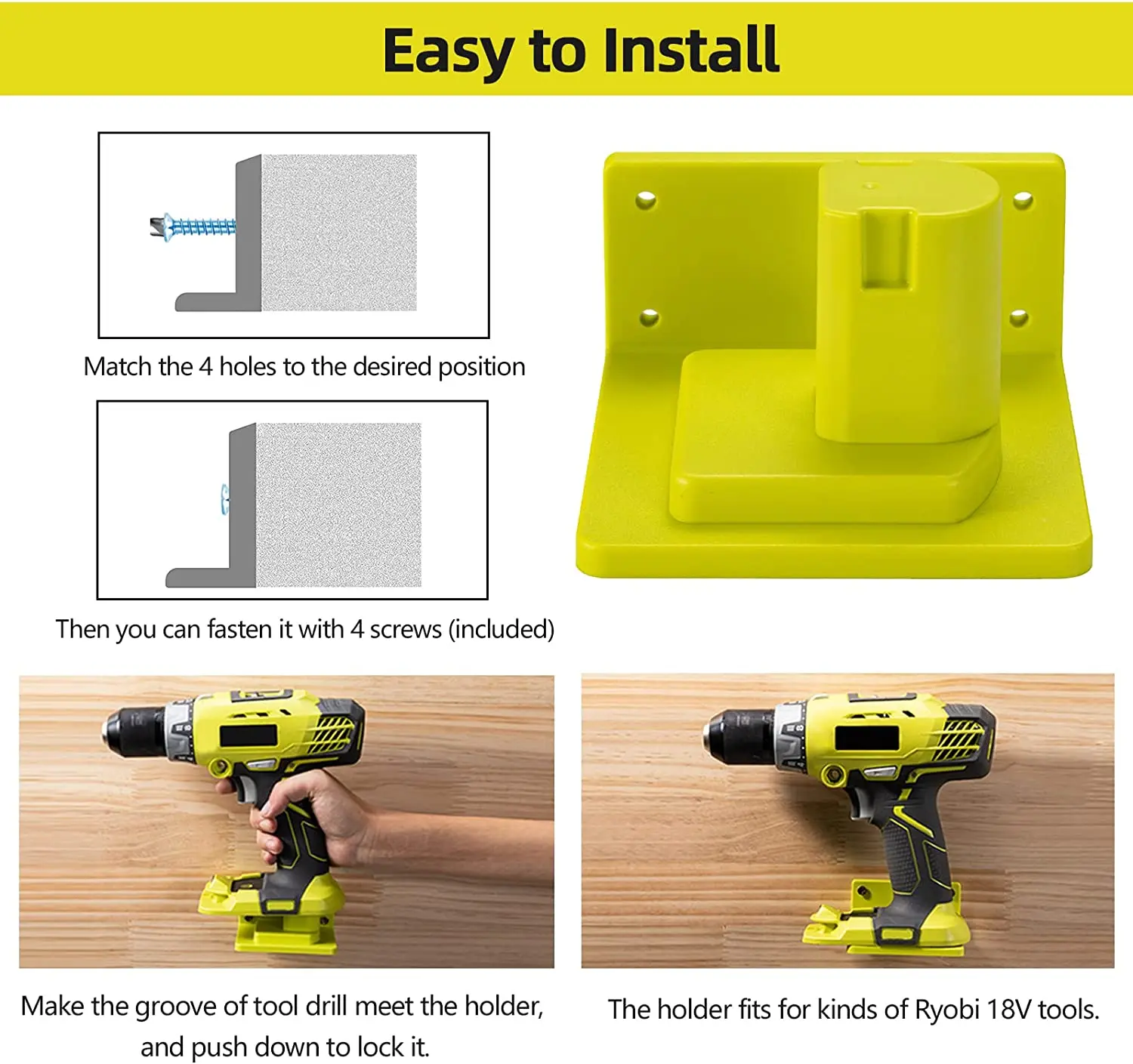 New For Ryobi Holder 18V Battery Adapter Drill Mount Dock Case Suitcase For The Power Tools Storage Accessories Tool Bracket
New For Ryobi Holder 18V Battery Adapter Drill Mount Dock Case Suitcase For The Power Tools Storage Accessories Tool Bracket