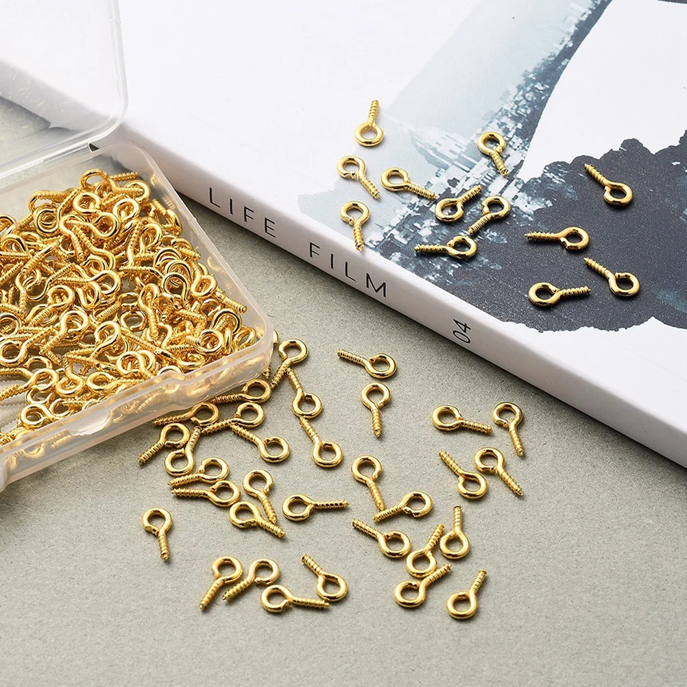 2 Boxes of Diy Pendant Making Accessory Iron Screw-in Hooks Handcraft Screw Spike
2 Boxes of Diy Pendant Making Accessory Iron Screw-in Hooks Handcraft Screw Spike