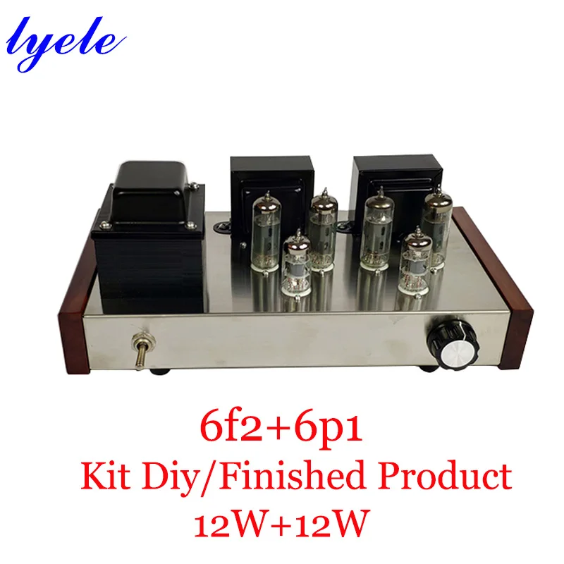 

Комплект вакуумного усилителя Lyele Audio 6F2 6P1, усилитель мощности высокой мощности для самостоятельной сборки звука, 12 Вт * 2, усилитель мощности...