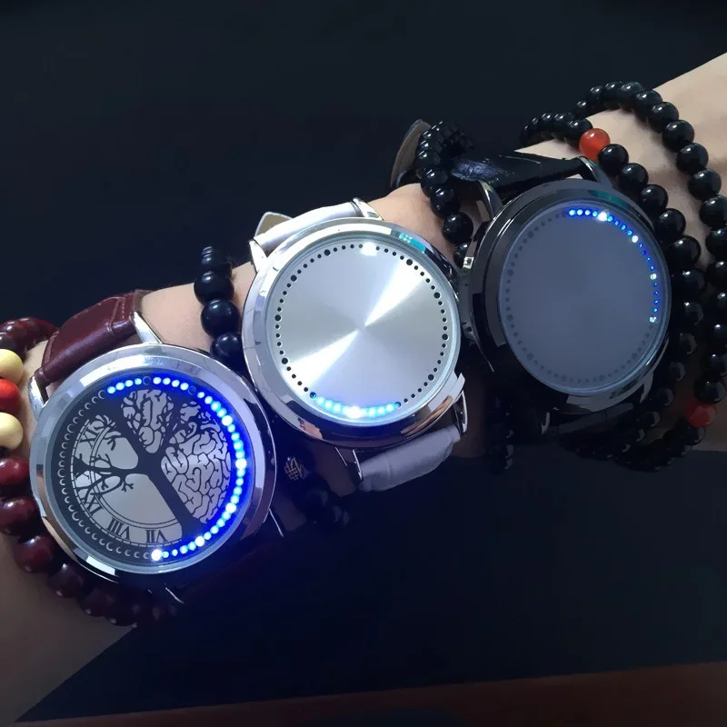 Fashion Men Led Watches Men LED Touch Screen Watches Tree Pattern Simple Black Dial Blue Lights Watches Relogio Masculino
Fashion Men Led Watches Men LED Touch Screen Watches Tree Pattern Simple Black Dial Blue Lights Watches Relogio Masculino