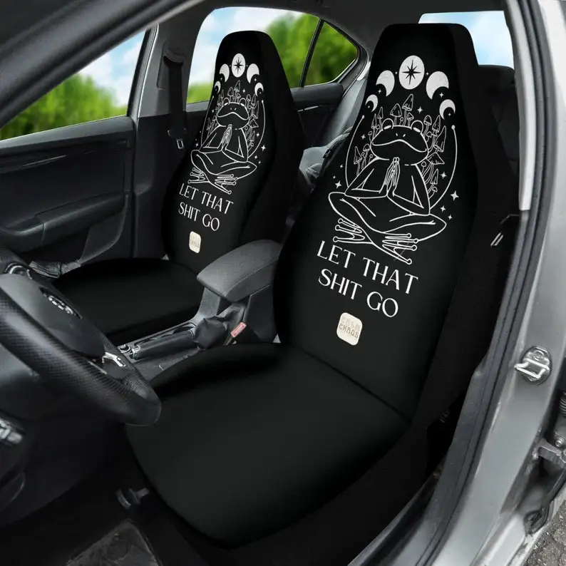 Cute Retro Boho Frog Hippie Car Seat Covers for Vehicle for Women, Set of 2 for Car for Front Seat Protectors
Cute Retro Boho Frog Hippie Car Seat Covers for Vehicle for Women, Set of 2 for Car for Front Seat Protectors