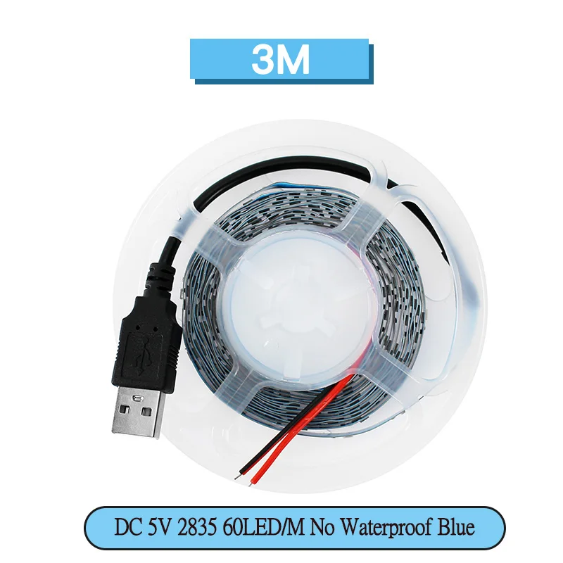 3M DC 5V USB LED Strip Light Blue SMD 2835 No Waterproof TV Backlight Flexible IP20 LED Light Decorate Festival Holiday Lamp
3M DC 5V USB LED Strip Light Blue SMD 2835 No Waterproof TV Backlight Flexible IP20 LED Light Decorate Festival Holiday Lamp