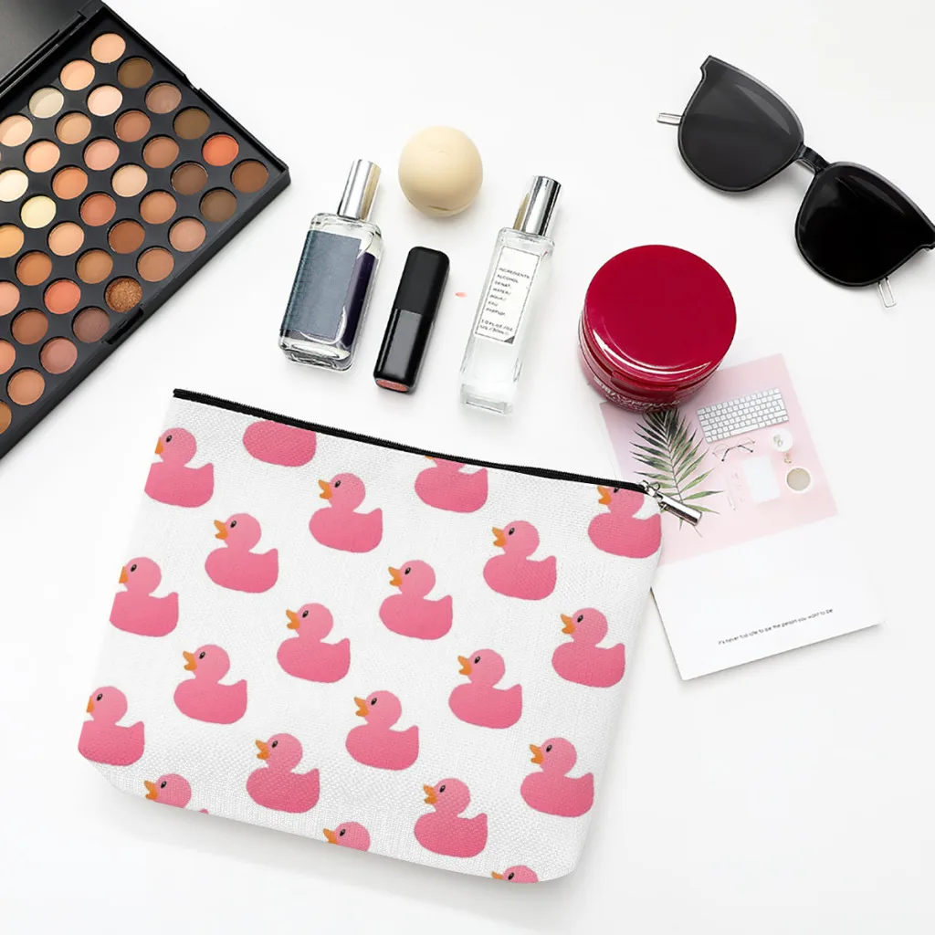Pink Linen Women Cosmetic Bag Rubber Duck Makeup Pouch Lady Tote Purse Zipper Clutch Phone Purse
Pink Linen Women Cosmetic Bag Rubber Duck Makeup Pouch Lady Tote Purse Zipper Clutch Phone Purse