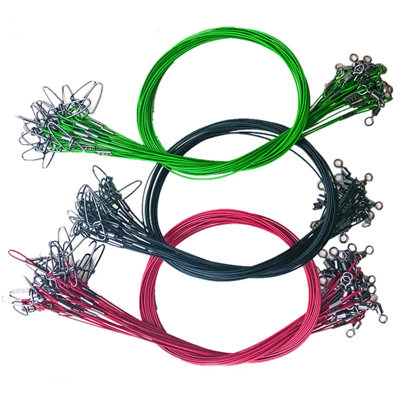 10pcs Anti Bite Steel Fishing Line Steel Wire Leader With Swivel Fishing Accessory Lead Core Leash Fishing Wire 50cm
10pcs Anti Bite Steel Fishing Line Steel Wire Leader With Swivel Fishing Accessory Lead Core Leash Fishing Wire 50cm