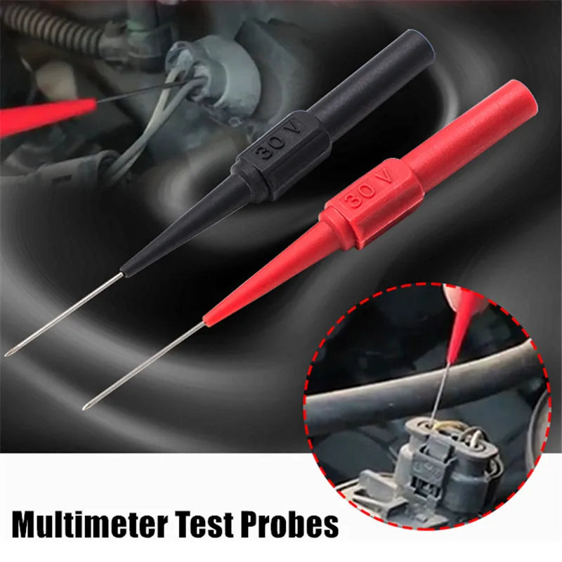 Insulation Piercing Needle Red/Black 30V-60V Non-destructive Multimeter Test Probes For Banana Plug Multimeter Needle Tip
Insulation Piercing Needle Red/Black 30V-60V Non-destructive Multimeter Test Probes For Banana Plug Multimeter Needle Tip
