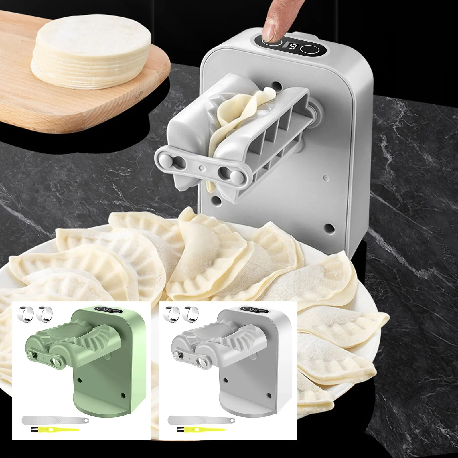 6Pcs Dumpling Maker Machine 3 Modes Household Automatic Dumpling Maker with Spoon Brush Easy to Clean Dumpling Press Machine
6Pcs Dumpling Maker Machine 3 Modes Household Automatic Dumpling Maker with Spoon Brush Easy to Clean Dumpling Press Machine