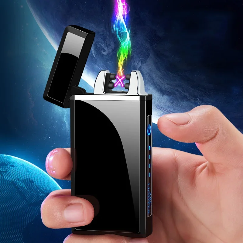 New Double Arc Pulse Flameless Electric Plasma USB Charging Lighter Metal Windproof Fingerprint Touch Sensing Lighter
New Double Arc Pulse Flameless Electric Plasma USB Charging Lighter Metal Windproof Fingerprint Touch Sensing Lighter