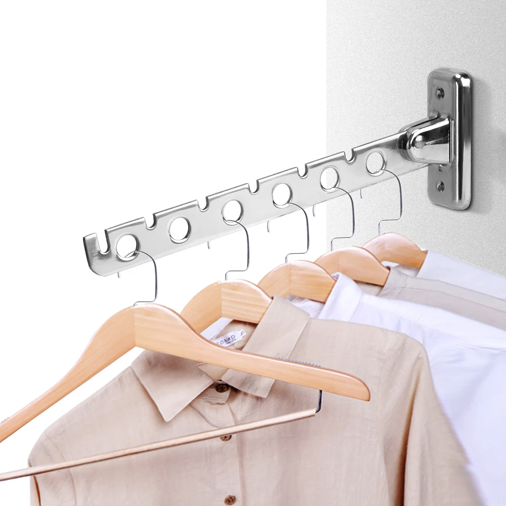 Clothes Folding Hangers Stainless Steel Laundry Storage Supplies 6 Holes Wall Mounted Clothes Drying Rack Indoor Space Saving
Clothes Folding Hangers Stainless Steel Laundry Storage Supplies 6 Holes Wall Mounted Clothes Drying Rack Indoor Space Saving