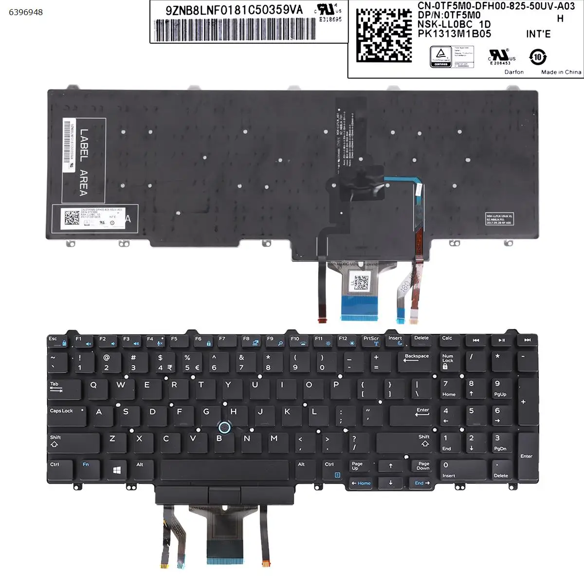 US Laptop Keyboard for DELL 5591 3520 7520 7720 M3520 M7520 M7720 BLACK Backlit With Point Stick
US Laptop Keyboard for DELL 5591 3520 7520 7720 M3520 M7520 M7720 BLACK Backlit With Point Stick