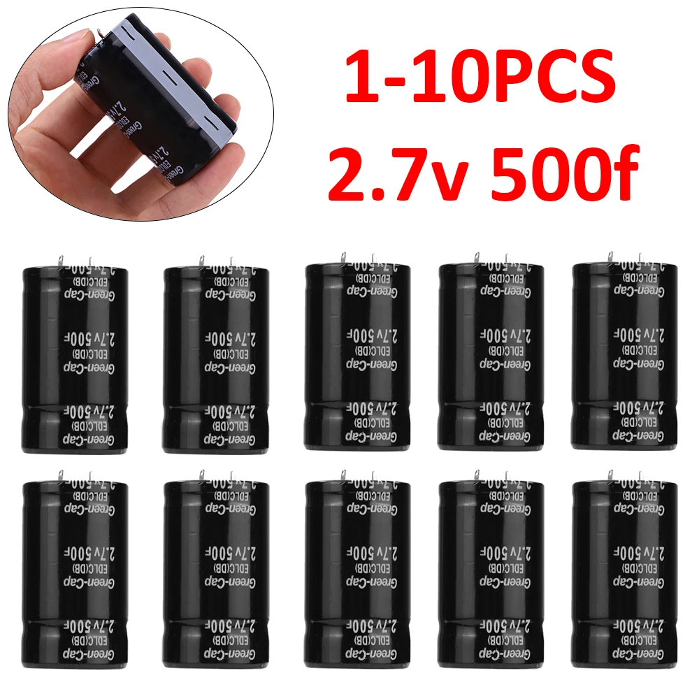 1-10PCS 2.7v 500f Electrolytic Capacitor Farad Capacitor Electronic Metal Components For Automobiles Circuits 
1-10PCS 2.7v 500f Electrolytic Capacitor Farad Capacitor Electronic Metal Components For Automobiles Circuits