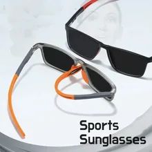 Men Womens Sports Sunglasses Square TR90 Frame Sun Glasses Eyewear Vintage Flexible Riding Goggle Shades Eyeglasses UV400