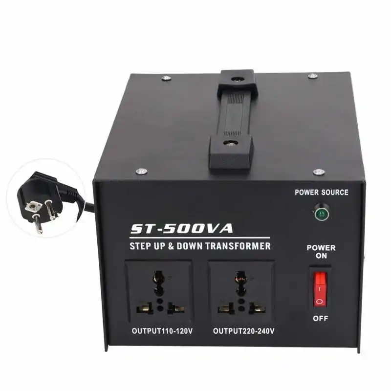 Voltage Converter Transformer 500W 110V to 220V 220V to 110V Step Up and Buack Voltage Converter EU Plug
Voltage Converter Transformer 500W 110V to 220V 220V to 110V Step Up and Buack Voltage Converter EU Plug